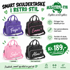 Skuldertaske i retro stil BagBase BG145